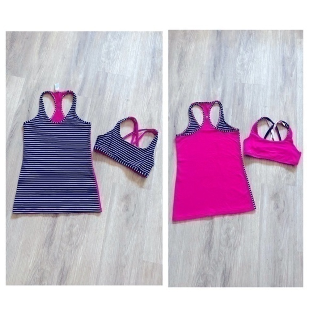 IVIVVA by Lululemon size 12/14 racerback tank top and sports bra - Picture 2 of 6
